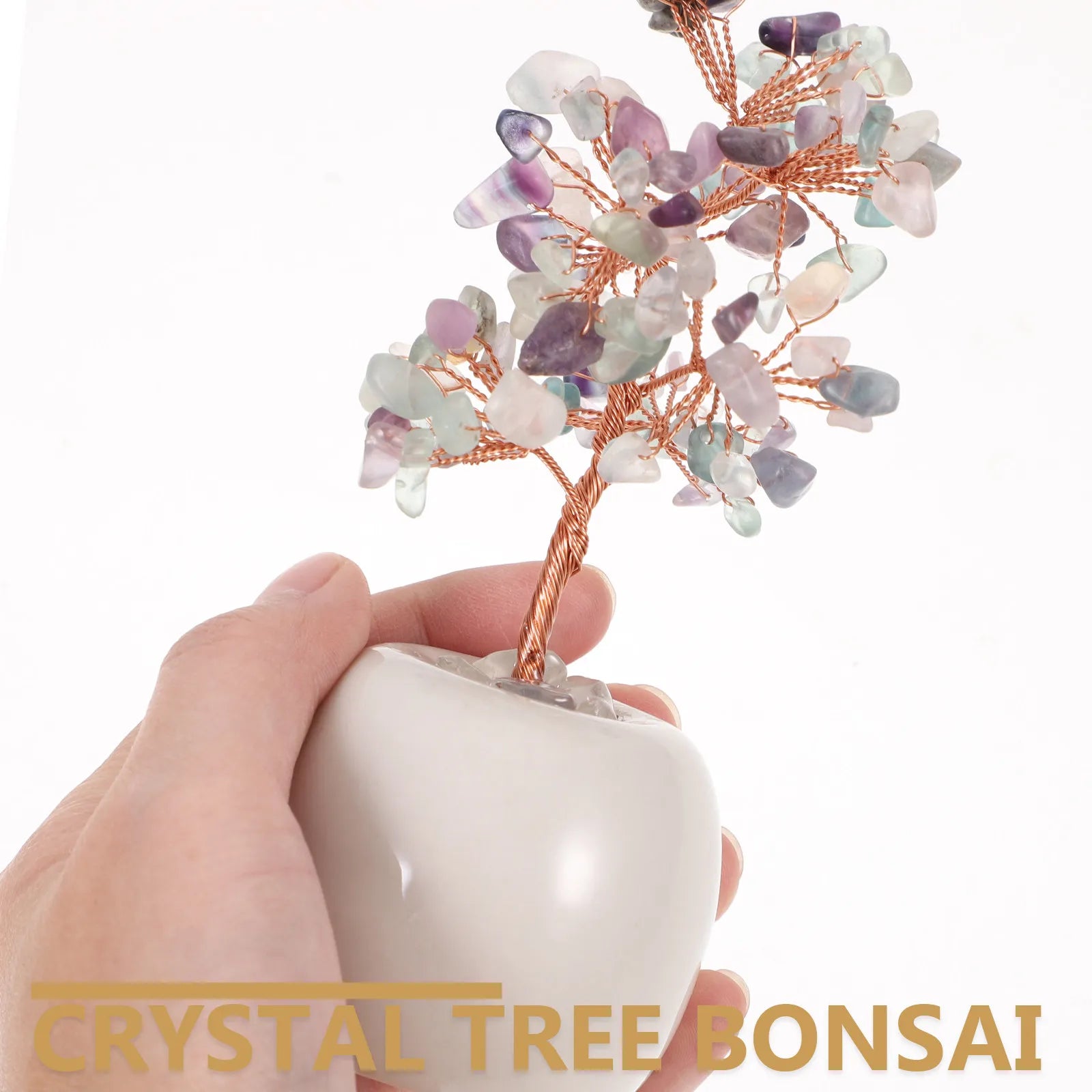 Crystal Bonsai Desktop Crystal Tree Ornament For Home Office Living Room Tabletop Decor Fortune Tree Decoration Health Wellness